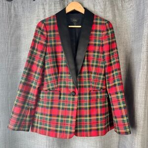 J.Crew Women’s Plaid Wool Blazer – Holiday Perfect